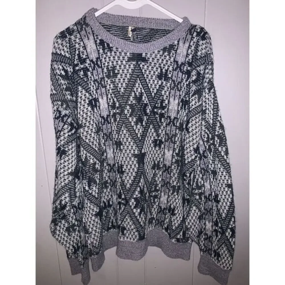 Men's Jantzen XL Acrylic Knit‎ Grey Sweater Grandpa Core 90s Retro Pullover
